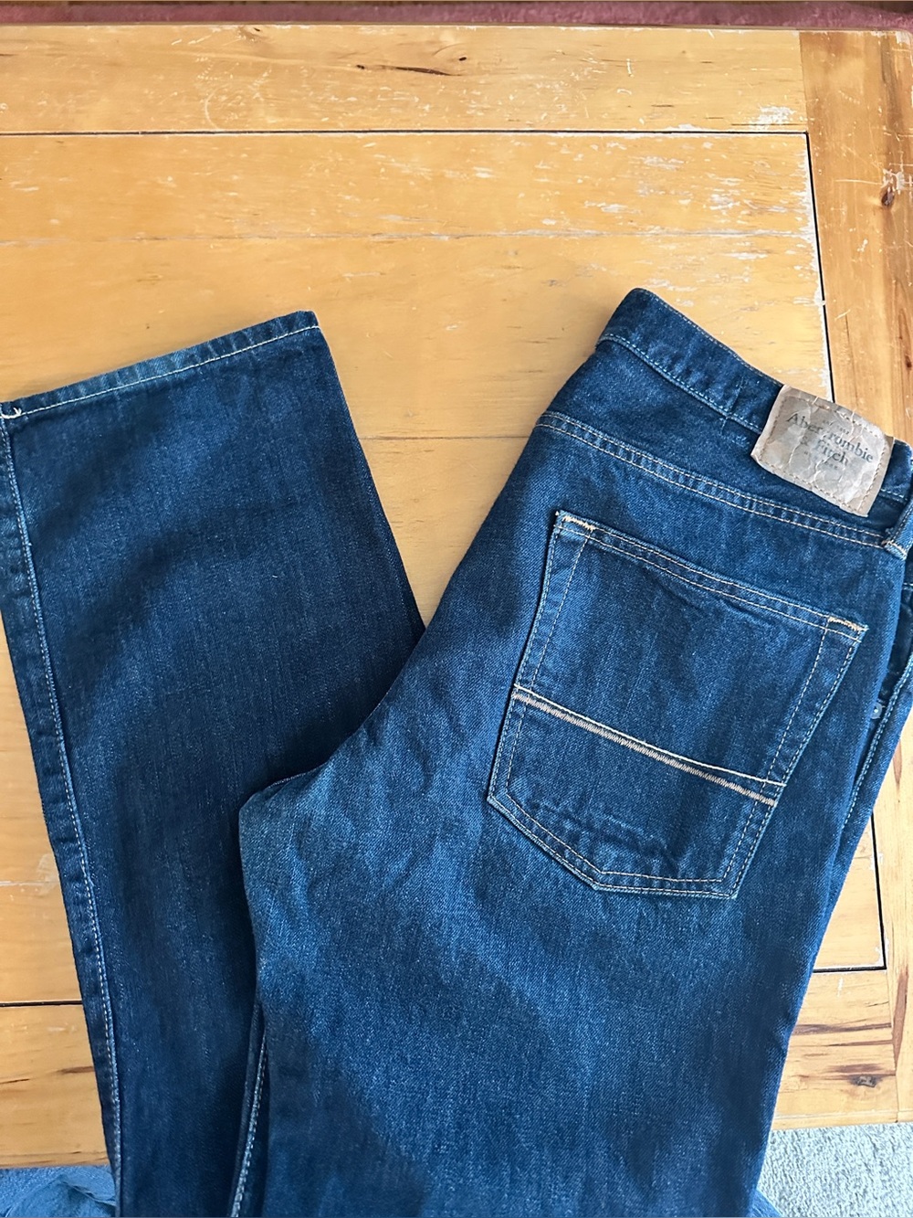 Abercrombie & Fitch Remsen Low Rise Slim Straight Leg Mens Jeans 34x34 dark wash